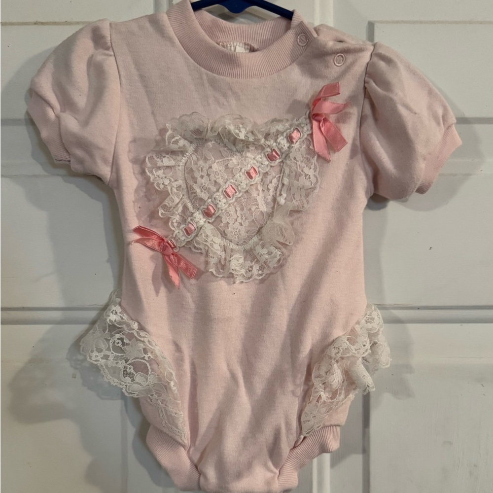 Vintage Lace Heart Hopscotch Bodysuit